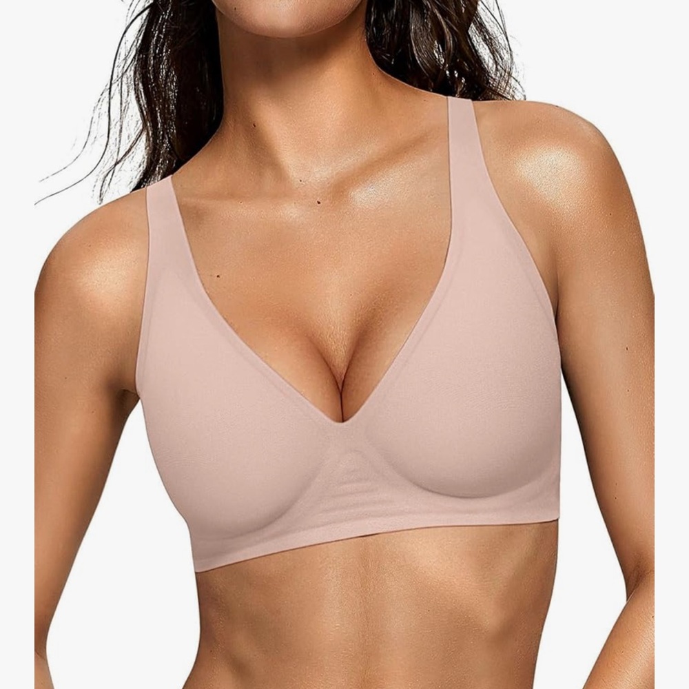 Oeak women’s deep v wireless Bra